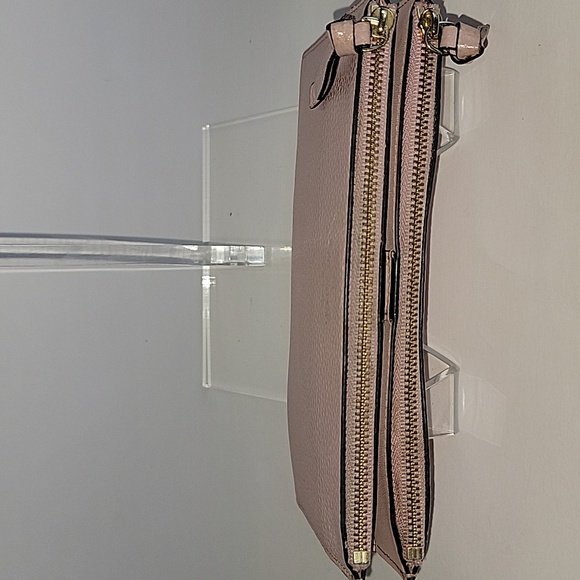 KATE SPADE BIFOLD DOUBLE TOP ZIP CLOSURE WALLET IN DUSTY ROSE - Picture 4 of 14